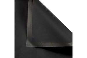 BBJ WRAPS Korean Style Flower Wrapping Paper Floral Bouquet Gift Packaging Supplies Multi Colors 20 Counts (Black)