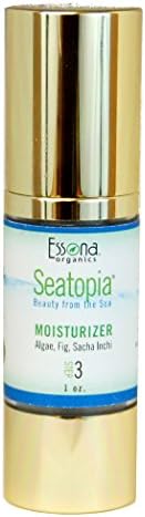 Seatopia 100 % Intensive Organic Moisturizer from Essona Organics - Moisturize and Hydrate, Plump Up Dry Skin, Nourish with Algae Blend: Sea Kelp, Organic Dulse, Organic Spirulina, Red Algae, Sacha Inchi, Hyaluronic Acid, Beech Tree Buds and Bio-Mariane Extracts - 1 oz. Airless Pump. Try it Today!