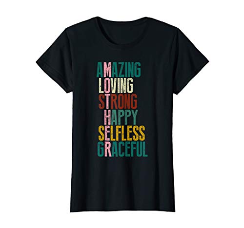 Womens Mother's Day Gifts-Amazing Loving Strong Happy T-Shirt