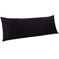 SmarketL Body Pillow Cover, Pillowcases, 100% Brushed Microfiber, Soft and Cozy, Envelope Closure, for Adults Pregnant Women, 20" x 54", Black,Purple,Body(20"x54")