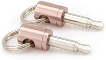 Dongle Dangler Headphone Adapter Keychain – Compatible with iPhone 7/7 Plus/8/8 Plus/X/XR/XS/XS Max/11/11 Pro, Note 10 and Pixel 2 & 3 – Holds Your Cable on Your Keychain (Rose Gold 2-Pack)