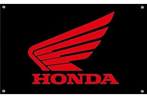 RAUMM Banner,HONDA Motorcycle Racing 3x5ft Car Flag Banner, Snap On Flag Tools 100% Polyester, for Car Fans Large Decor Emblem Outdoor/Indoor Banner with Brass Grommets., 3x5ft Banner, RAUMM-CF201