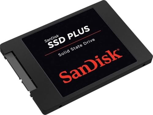 SanDisk SSD Plus interne SSD Festplatte 480 GB (schnelleres Hoch,-Herunterfahren und Laden, Lesegeschwindigkeit 535 MB/s, Schreibgeschwindigkeit 445 M