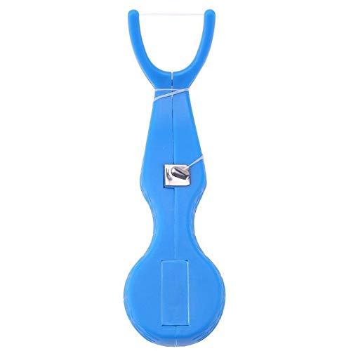 xxiaoTHAWxe Replaceable 30m Dental Floss Pick Toothpicks Oral Care Cleaner Interdental Brush - Blue