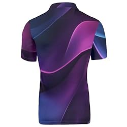 HUGS IDEA T-Shirts for Men Blue Purple Gradient