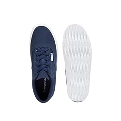 Lacoste Men's Lace Base Sneaker, Navy & White, 13