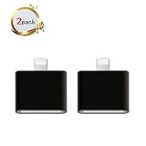 Lighting to 30P Adapter, 8P to 30P Charge & Sync Cable Adapter Converter for Phone 7/7 Plus/6/6 Plus/5s/5c/5/4s/4,Pad and Pod (2 Pack Black)
