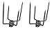 OneGrill Chrome Steel Grill Rotisserie Spit Rod Forks (Fits: 5/16 Inch Square, 3/8 Inch Hexagon, & 7/16 Inch Round)