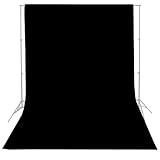 ePhoto 10ft x 10ft Seamless Black Muslin Backdrop Photo Studio Photography Cotton Background New 1010B