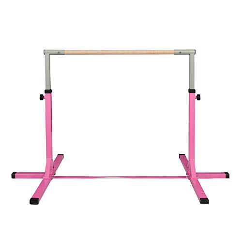 HYD-Parts Adjustable Height Kip Bar Fitness Gymnastics Training Bar, Horizontal Kip Bar for Children