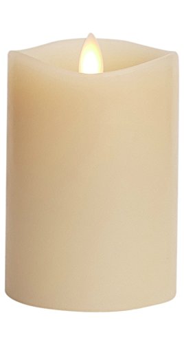 Luminara Flameless Candle: 360 Degree Top, Vanilla Scented Moving Flame Candle with Timer (4