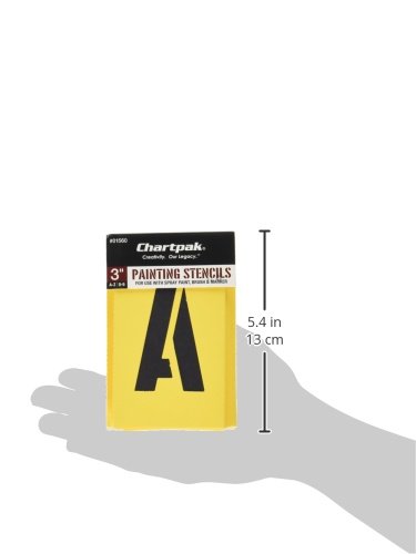 Chartpak Letter and Number Painting Stencils, A-Z and 0-9, 3 Inches H, 35 per Pack (01560)
