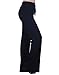 HDE Womens Cotton Pajama Pants Wide Leg Sleepwear Casual Loose Lounge PJ Bottoms,Black,Medium