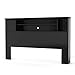 South Shore Vito Bookcase Headboard, Full/Queen, Pure Black