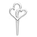 24 Count Double Silver Heart Love Cupcake Picks Toppers Wedding Bridal Shower Party Supplies primary