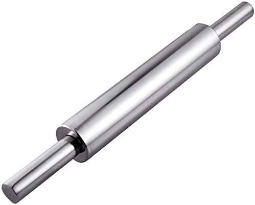 Zjfsx フレンチローリングピン ステンレススチール ローリングダボ ノンスティック表面 プロフェッショナル生地ローラー パスタ クッキー ラビオリ ピザ作りに最適 25x5cm シルバー Bahramradan Com