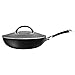 Circulon 82687 Espree Hard Anodized Nonstick Deep Frying Pan / Fry Pan / Skillet with Lid and Helper Handle - 12 Inch, Black