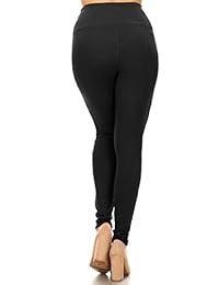 Leggings extra anchos de longitud completa, talla única