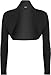 WearAll Ladies Long Sleeve Shrug Womens Bolero Cardigan Top - Black - 4-6