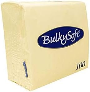 Bulky Soft Paper Serviettes 40x40cm 2 Ply Soft Napkins Cream 100