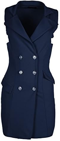 Be Jealous Womens Tuxedo Wrap Dress Duster Coat Ladies Golden Button Collar Plain Cardigan
