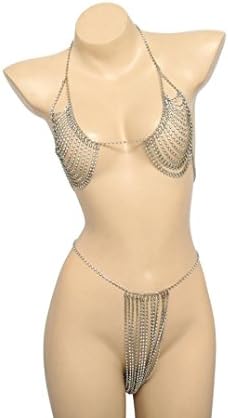 Yeefant Fragrance Shoulder Butterfly Fringe Drops Jewel Sexy Bikini Waist Gold Belly Beach Necklace Body Chain for Confident Women Girl,Silver