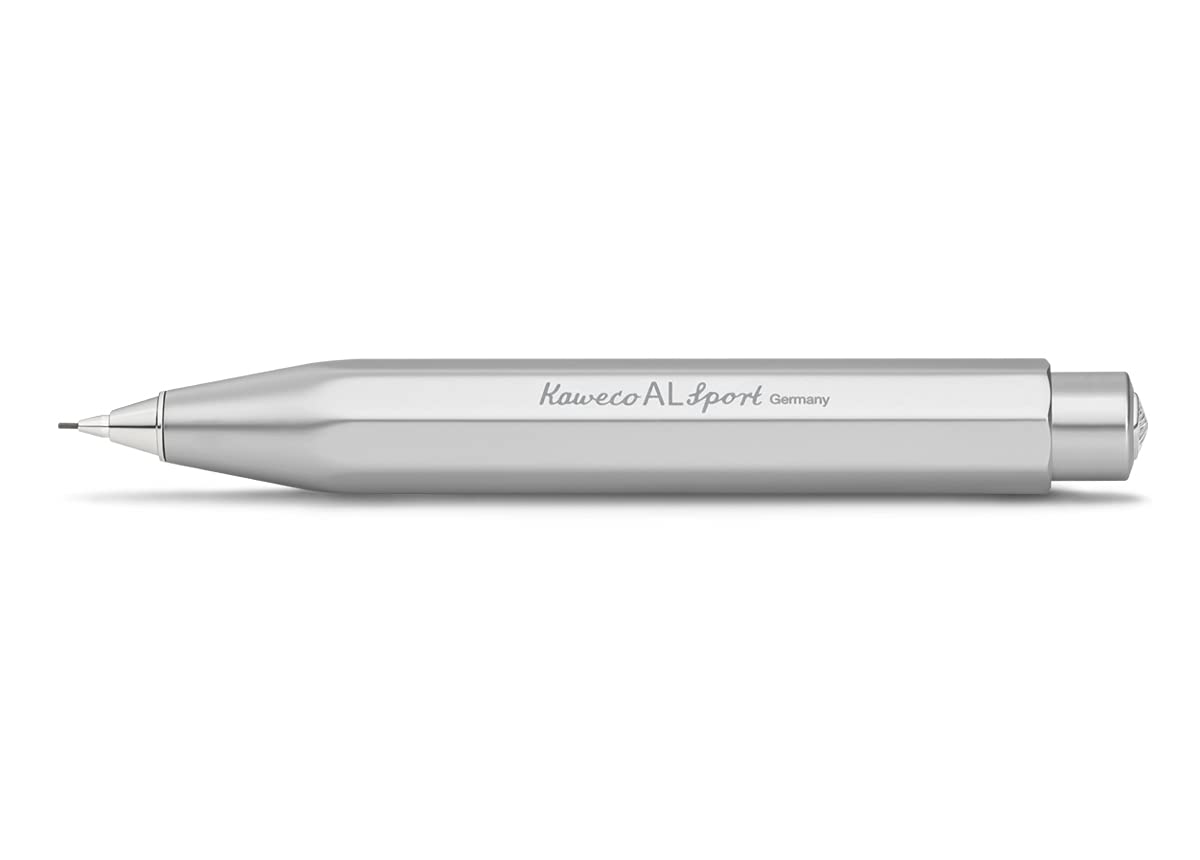 Kaweco AL SPORT Mechanical Pencil Silver 0.7mm HB I Exclusive Mechanical Pencil with 0.7 mm Lead Refill I Aluminium Pencil 10.5 cm