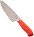 Chicago Cutlery Kinzie Colors 7.5-Inch/19.1cm Chef Knife with Sheath Protector, Red