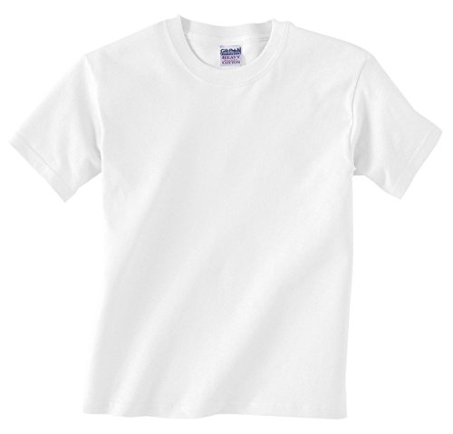 Gildan Todler Boy's Heavy Cotton 5.3 oz. T-Shirt, White, 2T