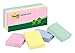 Post-it Greener Notes, 13/8inch*17/8inch, 12 Pads, America's #1 Favorite Sticky Notes, Sweet Sprinkles, Pastel Colors (Pink, Blue, Mint, Yellow), Clean Removal, 100% Recycled Material (653-RP-A)