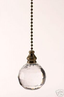 Large Antique Bronze & Crystal Bathroom Light Pull: Amazon.co.uk ...