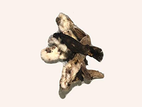 Rydale Natural - 100g - Rabbit Ears with Hair - 100% Pure Rabbit Natural Treat - Tasty Treat -Suitable for dogs