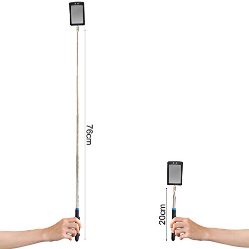 7TECH Lighted Telescoping Inspection Mirror LED Lighted Inspection Mirror, 360 Degree Swivel - Thumbnail 2