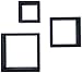 Ballucci Square Cube Floating Wall Shelf, Set of 3, Black