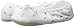 ISOTONER Women's Embroidered Terry Ballerina Slipper, White, Large