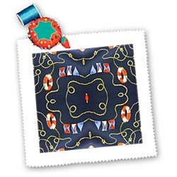 3dRose LLC Nautical Lifesavers 10 by 10-Inch Quilt, Square