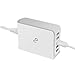 DC Universal 60W 5V 12A 5-Port Desktop USB Charger Power Supply Auto Detect Technology for iPhone,iPad Air, Mini, Samsung, Amazon Kindles, Sony,Google, Windows,etc. (White)
