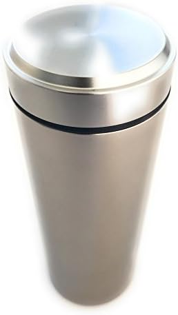 Stash Jar - Airtight Smell Proof Aluminum Herb Container Waterproof, Scent Lock Odor Protection. Beautiful Discreet Metal Design. Store Herbs and Spices Securely (Silver)
