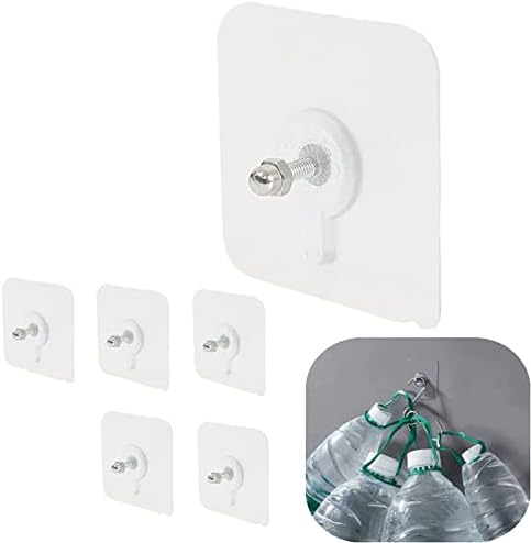 adhesive wall hooks max weight JINSHUNFA No Drill Clear Heavy Duty,13LB Sticky 8 Pack shaped white plastic hooks are all purpose and useful for any given hanging project or situation VEVOR Adhesive Wall Hooks