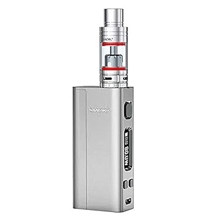 Authentische SMOKTech SMOK R-Dampf-Mini 80W TC VW Variable Wattage Box Mod-Zink-Legierung mit Nano TFV4 Tank (Silber)