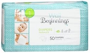 Well Beginnings Premium Diapers Jumbo, 1 50 ea