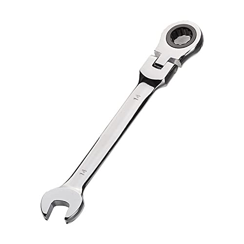 Aoktorkit Metric Tool Flex-Head Ratcheting Wrench 14MM,Professional Chrome Vanadium Ratchet Spanner Steel 72 Teeth 12 Point for DIY,Pipeline,Bicycle Repair and Home Maintance