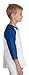 SPORT-TEK Youth Colorblock Raglan Jersey, White/Purple, M