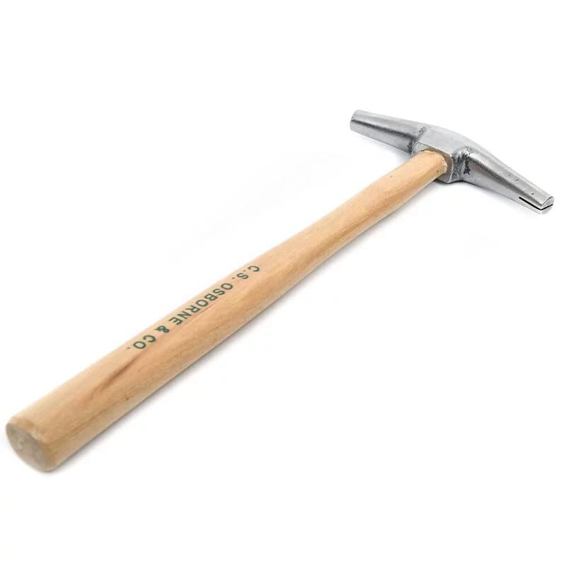 Osborne No.1011 6oz Steel Flat Head German Style Hammer, Black, Beige, 8oz