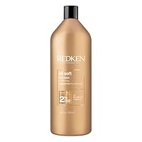 Redken All Soft Shampoo - Moisturizes & Hydrates Dry, Brittle Hair, Gently Cleanses and Softens, With Argan Oil, Safe For Color-Treated Hair