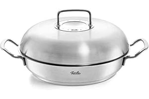 Fissler Original-Profi Collection Stainless Steel 11 Inch Serving Pan with High Dome Metal Lid