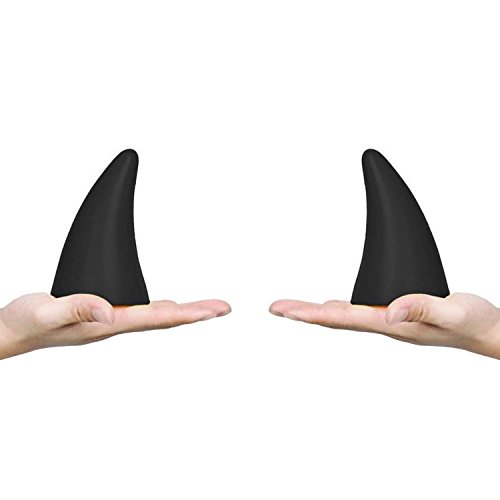 FOLCONROAD Car Auto Truck Elasticity 3D Devil Horns Sticker Bumper Decor Anti Collision [Black] 2Pcs/Set[US Warehouse] - Thumbnail 6