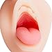 Y-NOT Male Masturbator Sleeve Sex Toys Pocket Pussy Stocker Realistic Oral Blow Job Cup Mouth Stroker with Sexy Tongue Soft Teeth and Deep Throat TPR Adult for Men