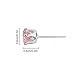 CAETLEPink Crystal Zironia Bling Bling Shine Gem Mounted Stud Earrings