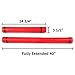 2-Pack Extendable Poster Tubes Expand from 24.5” to 40” with Shoulder Strap | Carry Documents, Blueprints, Drawings and Art | Red and Green Portable Durable Round Storage Cases with Lids and Labels